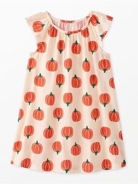 Pumpkin Printed Short Sleeve Nightgown (8)